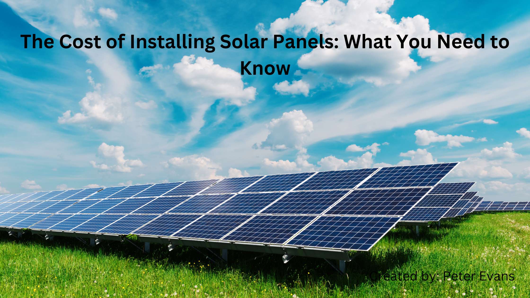 Cost of Installing Solar Panels